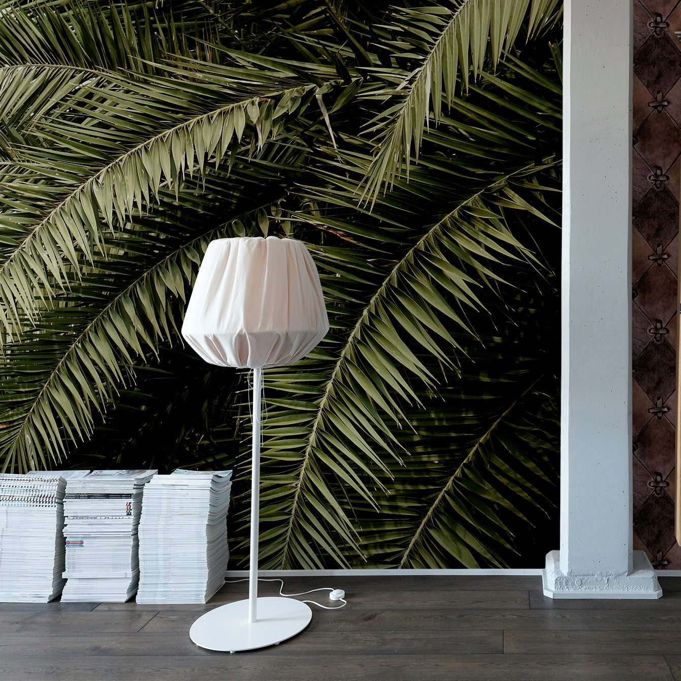 Palm Leaves Love Mural Wallpaper (SqM)