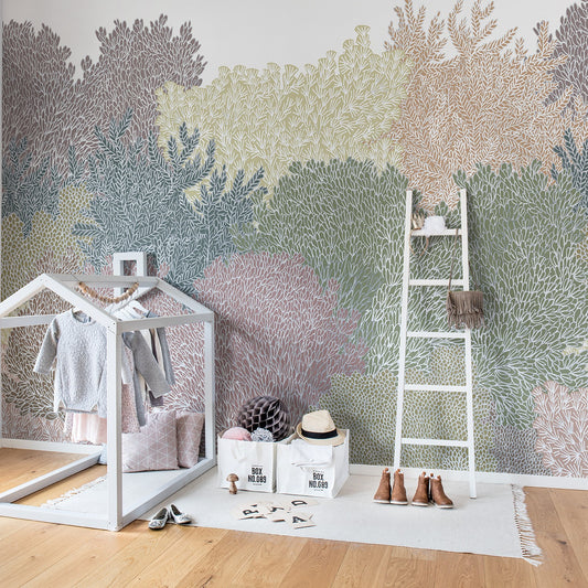 Pastel Vibes Forest Mural Wallpaper (SqM)