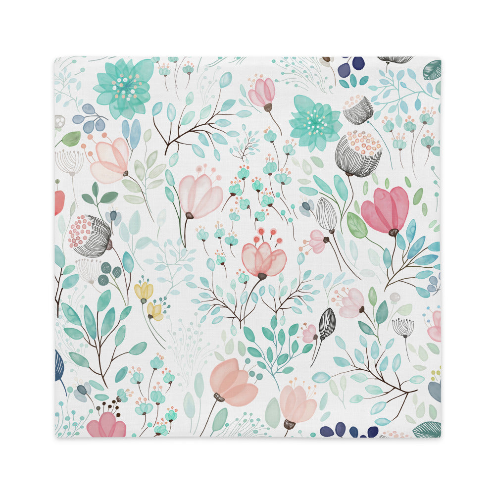 Botanical Floral Tale Cushion Cover