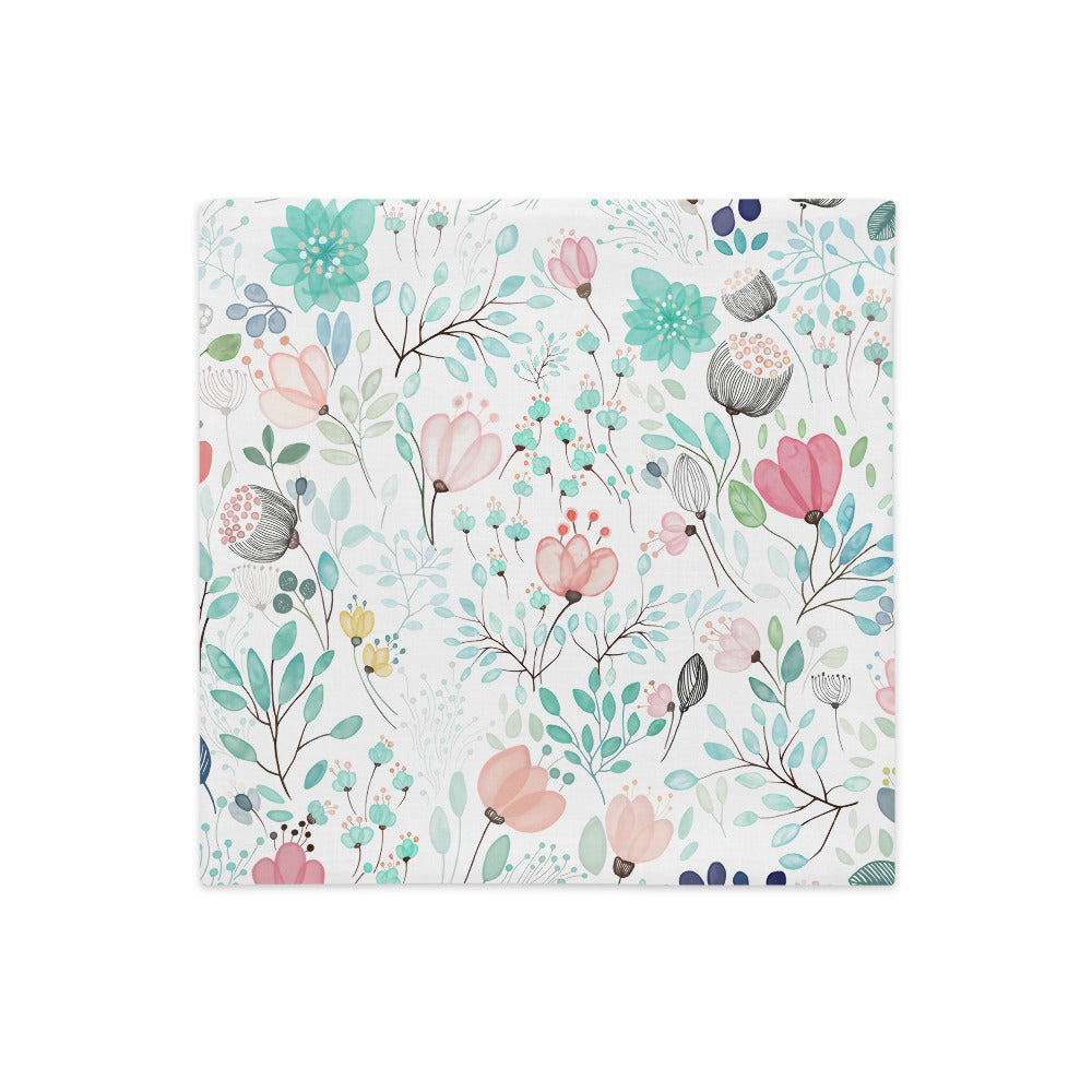 Botanical Floral Tale Cushion Cover