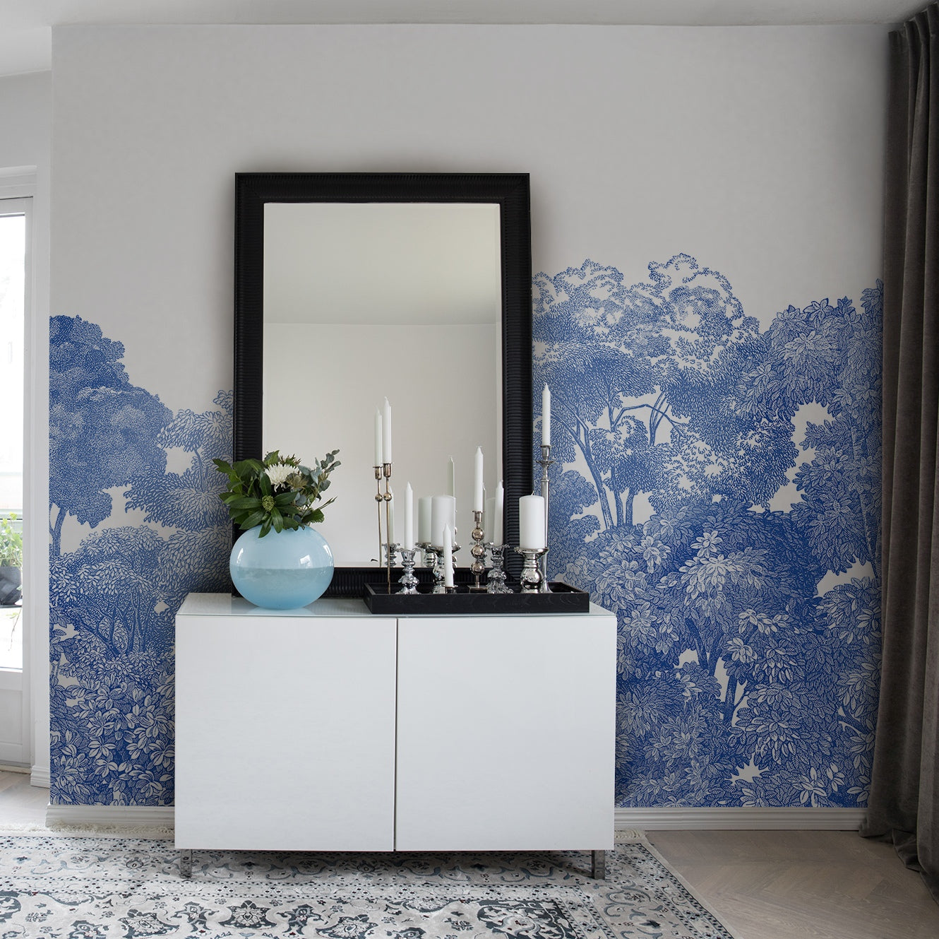 Bellewood Porcelain Forest Mural Wallpaper (SqM)