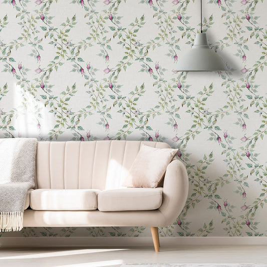 Positano Rose Blooms Wallpaper (SqM)