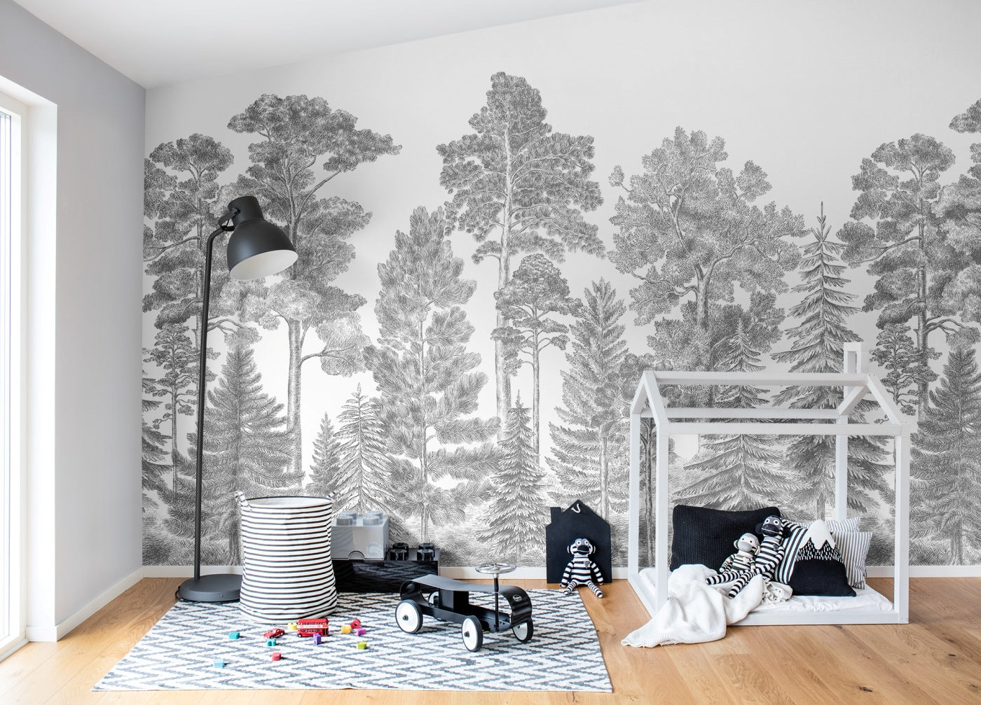 Bellewood Scandinavian Gray Mural Wallpaper (SqM)