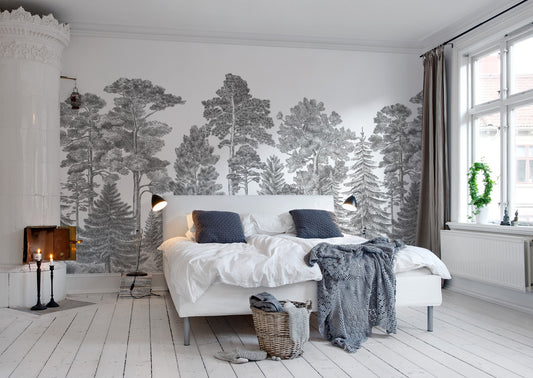 Bellewood Scandinavian Gray Mural Wallpaper (SqM)