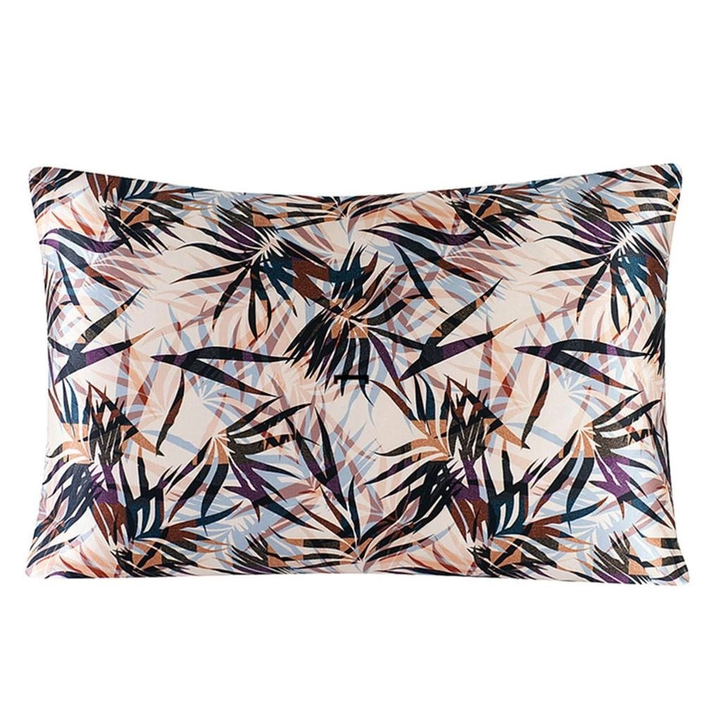 Tropical Leaves Mulberry Silk Pillowcase