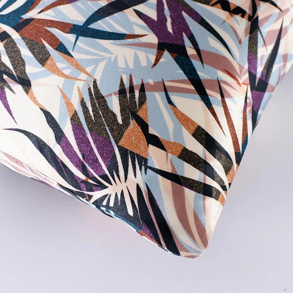 Tropical Leaves Mulberry Silk Pillowcase