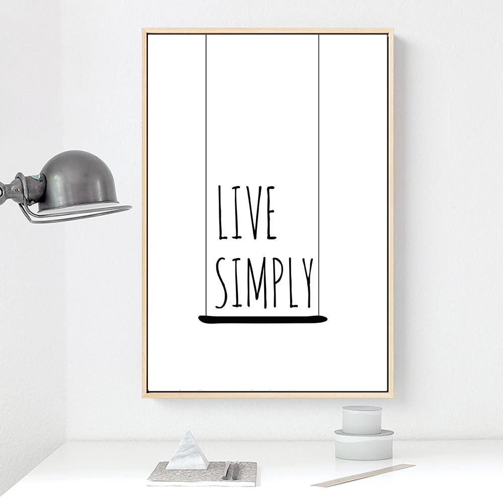 Live Simply Minimalist Wall Decor