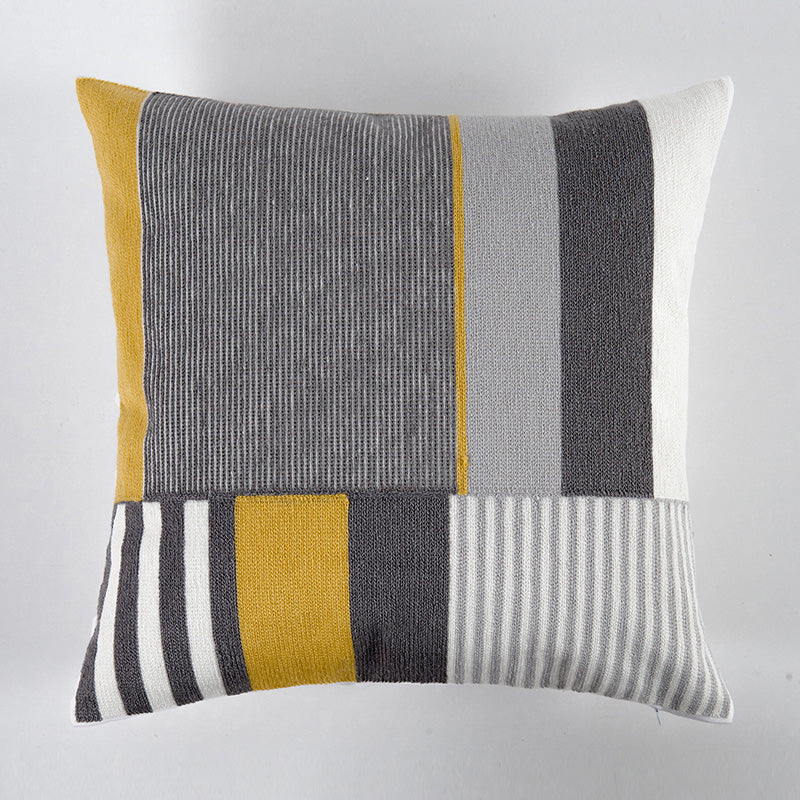 Geometric Embroidered Cushion Covers